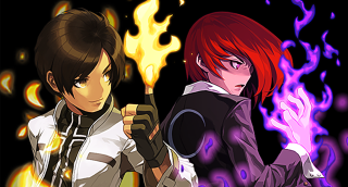 Anime red hair black hair 2 - two anime character free wallpaper