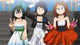 Anime girls stairs hands up - a set of stairs free wallpaper