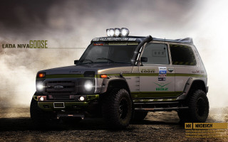 Truck desert smoke lights driving - a desert landscape free wallpaper