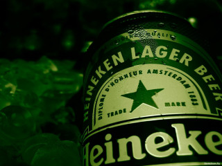 Beer ice crystals dark green - a bottle of beer free wallpaper