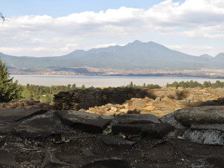 Mountain lake sky clouds city - a lake in the distance free wallpaper