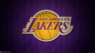 Lakers logo purple wall wooden 2 - a purple wall free wallpaper