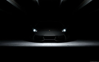 Black sports car dark room 16 - daarken free wallpaper