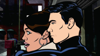 Man woman cartoon stare train - a cartoon style scene free wallpaper