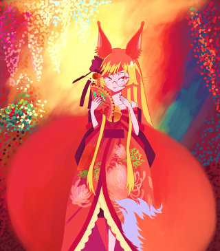 Woman red dress cat shoulder - her shoulder free wallpaper for tablet