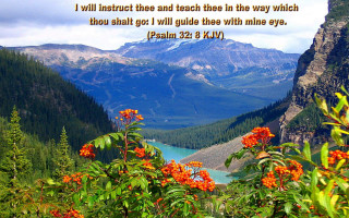Mountain bible verse lake background - northwest school free wallpaper
