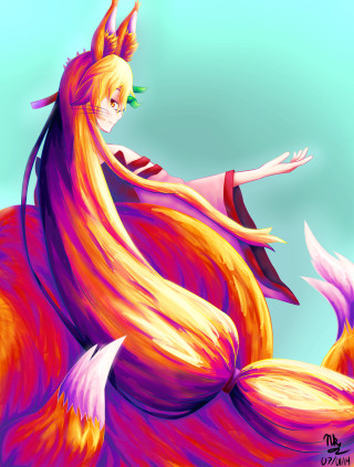 Woman long hair dragon tail - her back free wallpaper for mobile