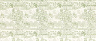 Trees birds green white wallpaper - a screenprint free wallpaper
