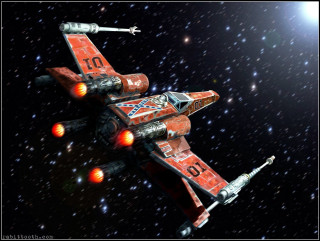 Red starfighter plane flying sky - the bottom of the plane free wallpaper