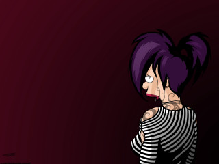 Cartoon character purple hair striped - purple hair free wallpaper for desktop