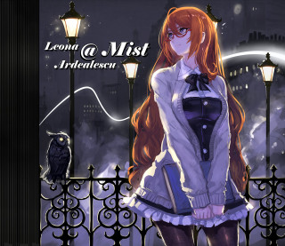 Woman dress bird fence lamppost - mist free wallpaper for desktop