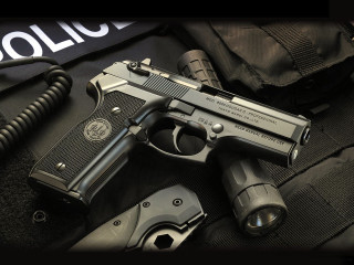 Gun flashlight police badge cord - a cord free wallpaper