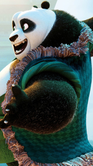 Panda bear green purple outfit - a panda bear free wallpaper for mobile