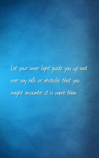 Blue background quote white text - free light wallpaper for mobile