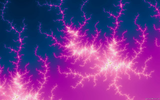 Branches pink blue background computer - volumetric lightning free wallpaper