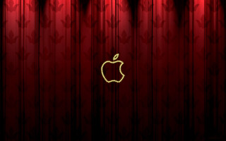 Red curtain apple logo red - a red curtain behind free wallpaper