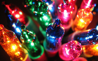 Colorful lights glowing brightly shining - a table together free wallpaper