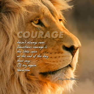 Lion quote blurry background inspiration - a quote free wallpaper for tablet