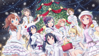 Girls white dresses christmas tree - a group of girls free wallpaper