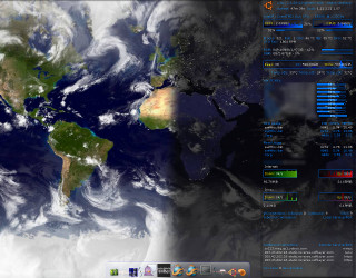 Computer screen world earth holography - a view of the earth free wallpaper