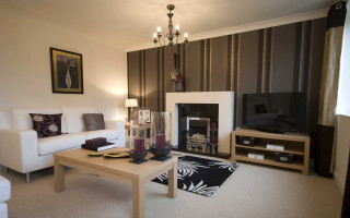 Livingroom couch coffeetable television corner - area free wallpaper