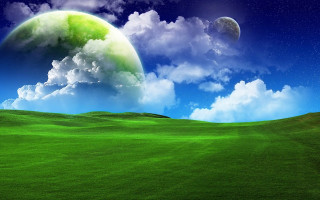 Green field blue sky clouds 40 - a green field free wallpaper for desktop