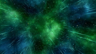 Green blue space stars dust - a green center free wallpaper