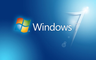 Blue background windows7 logo blue 3 - the window 7 logo free wallpaper