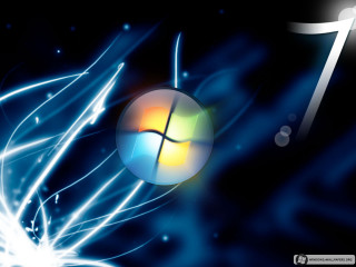 Blue white wallpaper windows7 logo 2 - a window 7 logo free wallpaper for desktop