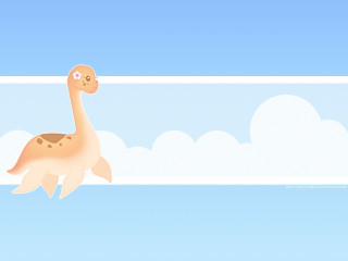 Cartoon bird flying sky clouds - free bird wallpaper