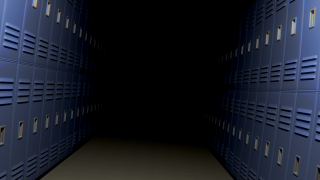 Hallway blue lockers light end - northwest school free wallpaper