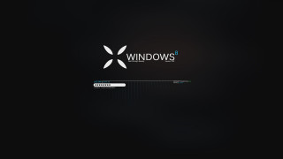 Black background white window logo - the screen free wallpaper