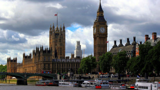 Clock tower city river bridge 2 - over a city next free wallpaper