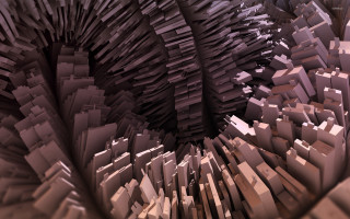 Large group boxes stacked circle - a ceiling free wallpaper