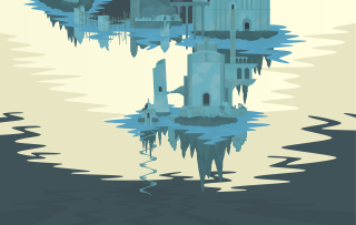 Castle reflection lake water scenery - the water of a lake free wallpaper