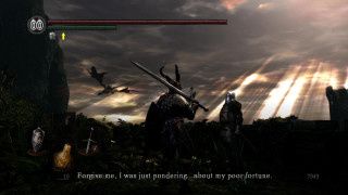 Knights dragon sky sun rays - daarken free wallpaper