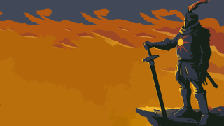 Man mountain sword stick flag - dark soul free wallpaper