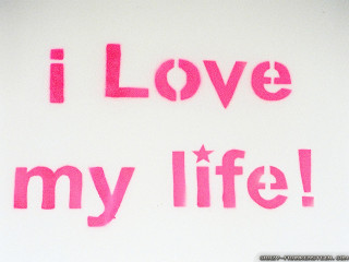 Pink sign i love my 2 - my life free wallpaper