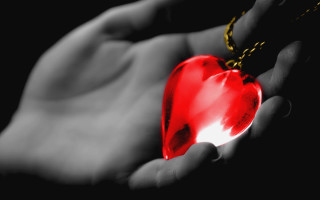 Person holding red heart chains - a person holding free wallpaper for desktop