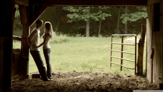 Couple people barn horse pen - cinematic photography free wallpaper for desktop