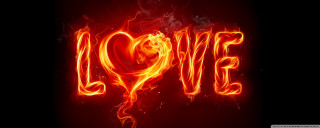 Red love flames heart black - the shape of a heart free wallpaper