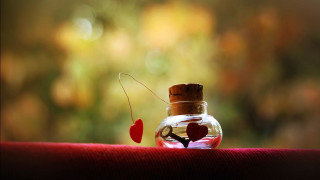 Bottle heart inside table red 3 - a bottle free wallpaper for desktop
