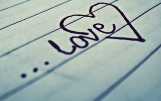 Love paper heart marker drawing - the word love free wallpaper