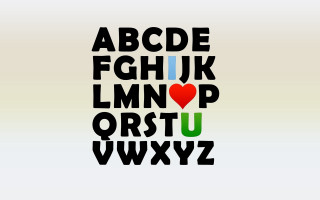 Letters heart image set design - a childs free wallpaper