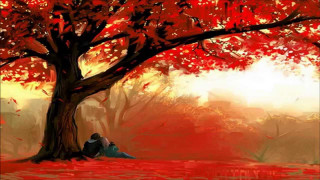 Couple sitting under tree fall - cyril rolando free wallpaper