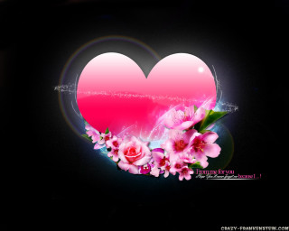 Heart pink flower rose love - a pink heart free wallpaper for desktop