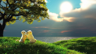 Stuffed animals grass tree hill - stuffed free wallpaper