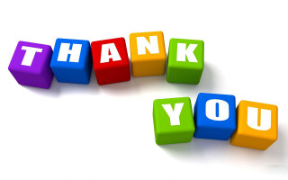 Colorful blocks thank you white - letterism free wallpaper