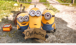 Minions group sitting road orlando - disney free wallpaper