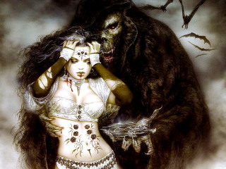 Woman white bikini demon tray - a tray free wallpaper